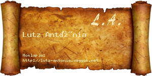Lutz Antónia névjegykártya