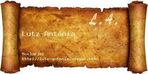 Lutz Antónia névjegykártya